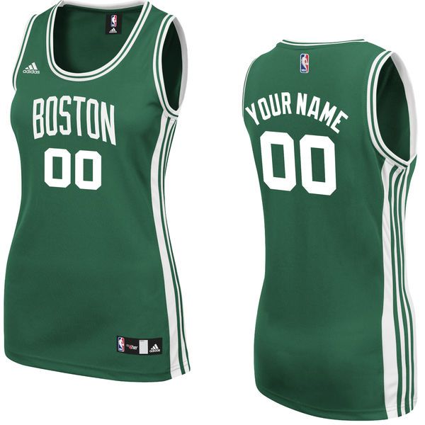 Adidas Boston Celtics Women Custom Replica Road Green NBA Jersey